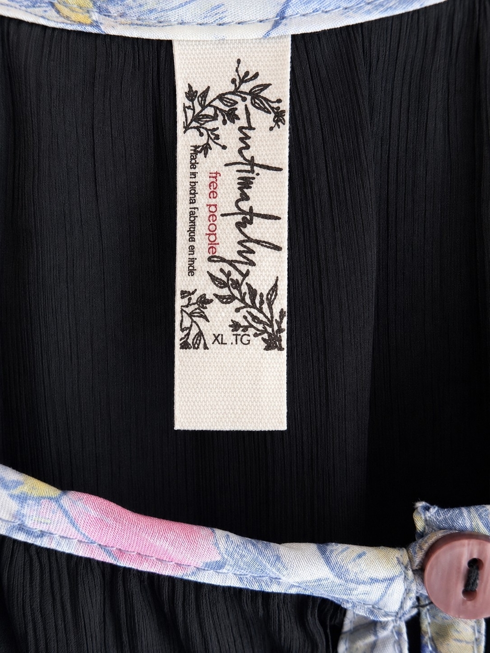 Free People Intimately Bali Sweet Nothing Mini Slip Dress Black XL Boho FP - Picture 4 of 12